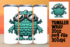 MODERN 20oz Sublimation Design , Monster Product Image 1