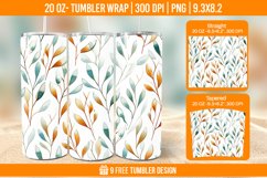 Leaf Tumbler Wrap Designs, Sublimation Wrap Product Image 1