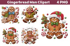 Gingerbread Man Clipart PNG Product Image 1