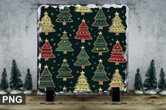 Christmas Tree Square Sublimation Slate Design Product Image 1