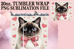 ENCHANTED GIFT 20oz TUMBLER WRAP, Valentines Cat Product Image 1