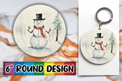 Snowman Seasonal Joy Sublimation for Ornaments Product Image 1