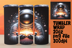 20oz Sublimation Tumbler Wrap , Astronaut Product Image 1