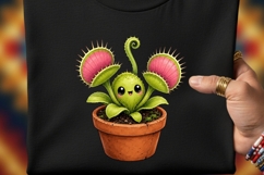 Cute Creepy Carnivorous Plant Clipart PNG, Kawaii Venus Product Image 2