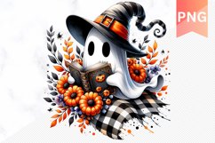 Halloween Ghost Sublimation - Halloween Clipart PNG Design Product Image 1