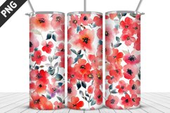 Valentine&#039;s Day Flowers Tumbler Wrap | Sublimation Design Product Image 1