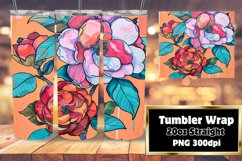 Vibrant Floral Wrap Designs for 20oz Tumblers Product Image 1