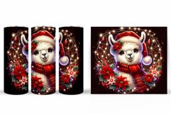 Christmas Lama Tumbler Design. Christmas Tumbler Sublimation Product Image 2