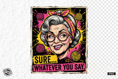 Funny Summer Grandma PNG Illustration Product Image 1