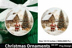 Christmas Ornaments PNG Round Sign PNG, Christmas Round Sign Product Image 1