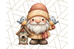Watercolor Winter Gnome Clipart, Cute Gnome Christmas PNG Product Image 5