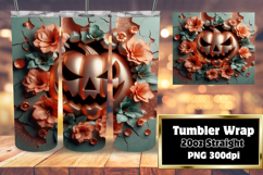 Bespoke 20oz Tumbler Artwork , 3D Pumpkin Product Image 1