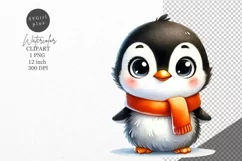 Christmas clipart, Penguin clipart, Winter clipart Product Image 1