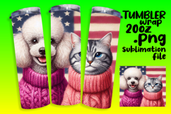 CLASSY PNG Tumbler Design 20oz , Dog and cat Product Image 1