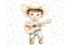 Cowboy Clipart PNG, Kid Western Country Graphic Product Image 5