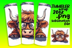 Whimsical Peekaboo Cow Tumbler Wrap - Sublimation Product Image 1