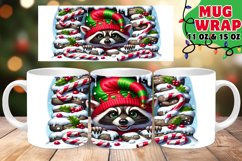 Christmas 3D Cartoon Escapades Mug Wrap 15oz PNG Product Image 1