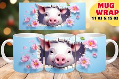 Mug Wrap Magic with Floral Beauty: Sublimation Product Image 1