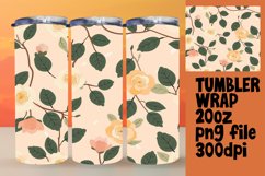 Watercolor Boho Blossom Tumbler Wrap Design Product Image 1