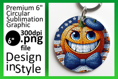 Charming Circle PNG Keychain Artwork , Cute Pumpkin Product Image 1