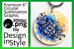 Vibrant Round Design Coaster Artwork , Watercolor Patter Product Image 1