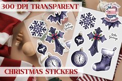 Christmas Sticker Sheet Gothic Dark Winter Holiday PNG Product Image 1