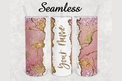 Pink Gold Glitter Marble 20 oz sublimation design tumbler Product Image 1