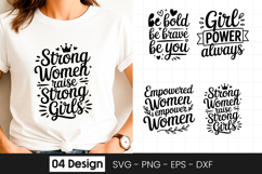 Girls Power Women Empowerment Quotes SVG PNG Product Image 1