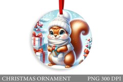 Cute Squirrel Christmas Ornament. Christmas Ornament Design Product Image 1