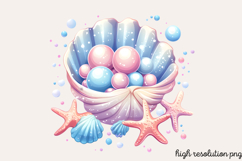 Little Mermaid Under The Sea Clipart PNG Product Image 1