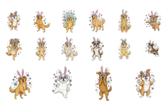 Easter Dogs Stickers Product Image 4