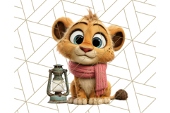 Cute Safari Animal Clipart with Jungle Accessories Png Product Image 5