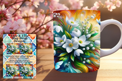 BEAUTIFUL 15oz Mug Wrap PNG , Flowers Product Image 1