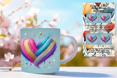 LUXE PNG Mug Wrap Design 15oz , Heart Product Image 1