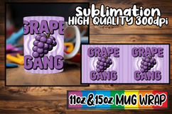 Blissful travels 11oz 15oz sublimation wrap, Retro Food Product Image 1