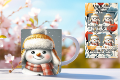Sophisticated 15oz Mug Wrap Png , Snowman Product Image 1