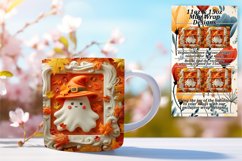 Halloween 3D Patterns Mug Wrap 11oz/15oz Autumn Art Product Image 1