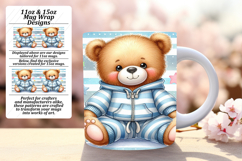 Eye-Catching 15oz Mug Wrap Png , Teddy Bear Product Image 1
