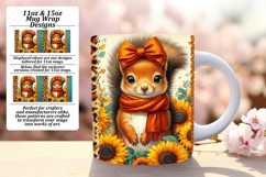 Creative 15oz Mug Wrap Png Artwork , Cute Animals Product Image 1