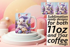 Charming 3D Easter Bunny Mug Sublimation 11oz Product Image 1