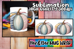 Lively dreams 11oz 15oz sublimation wrap, Pumpkin Watercolor Product Image 1