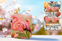 Alluring 15oz Mug Wrap Png Design , Flamingo Product Image 1