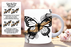 Dynamic 11oz Mug Wrap Png Design , Butterfly Product Image 1
