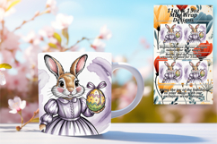 Bold 15oz Mug Wrap Png Design , Easter Bunny Product Image 1