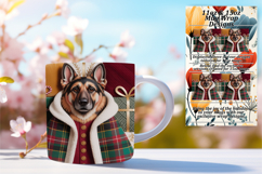 Artistic 11oz Mug Wrap Png Template , Holiday Pets Product Image 1