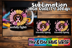 Lively afternoons 11oz 15oz sublimation wrap, Breast Cancer Product Image 1