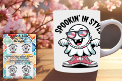 Vivid 15oz Mug Wrap Png Template , Funny Ghost Product Image 1