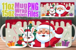 Cozy vibes 11oz 15oz mug wrap, Santa Product Image 1