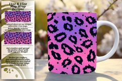 Chic Glitter Leopard Mug Wrap 11oz/15oz Patterns Product Image 1