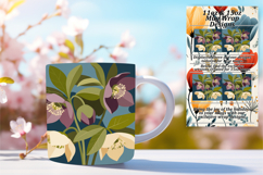 VIBRANT 11oz Mug Wrap PNG Template , Flowers Product Image 1
